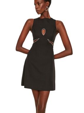 🖤💎 Trendyol Black Dress with rhinestone embellishments cutout glam bling
